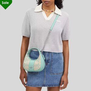 Coach Mint Green and Cream Crossbody Bag